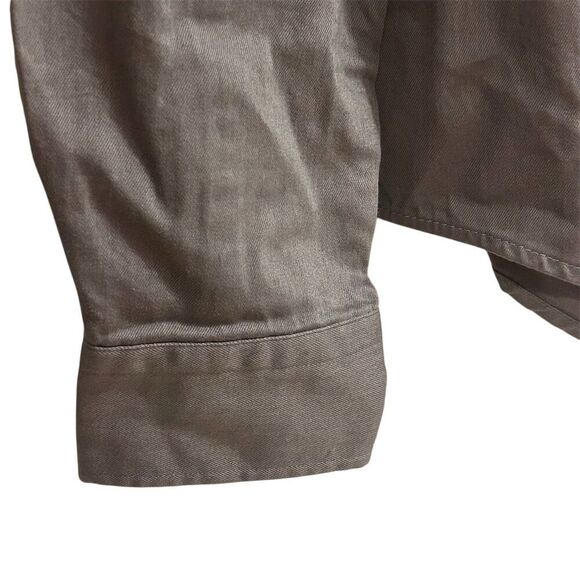 Zara Man Men's M Gray Long Sleeve Button-Up Shirt Stop Looking For Answers - Picture 7 of 16